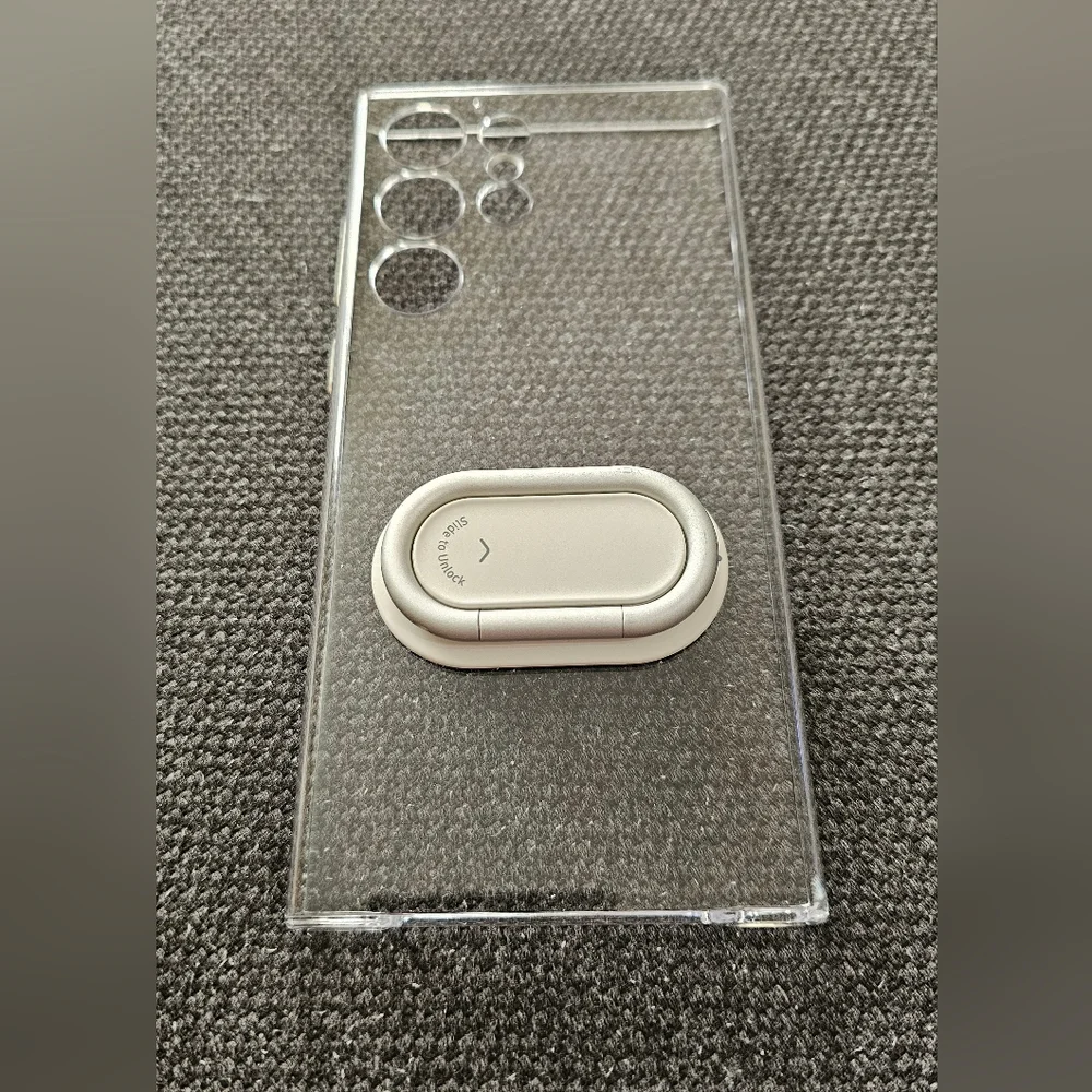 Samsung Galaxy S23 Ultra Clear Gadget Phone Case Detachable Ring Holder Secure